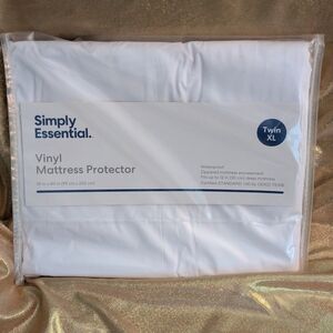 White Vinyl Mattress Protector - Twin XL, By Simply Essential